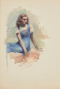 Woman in Blue Dress , 1924