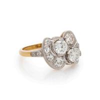 BICOLOR GOLD AND DIAMOND RING