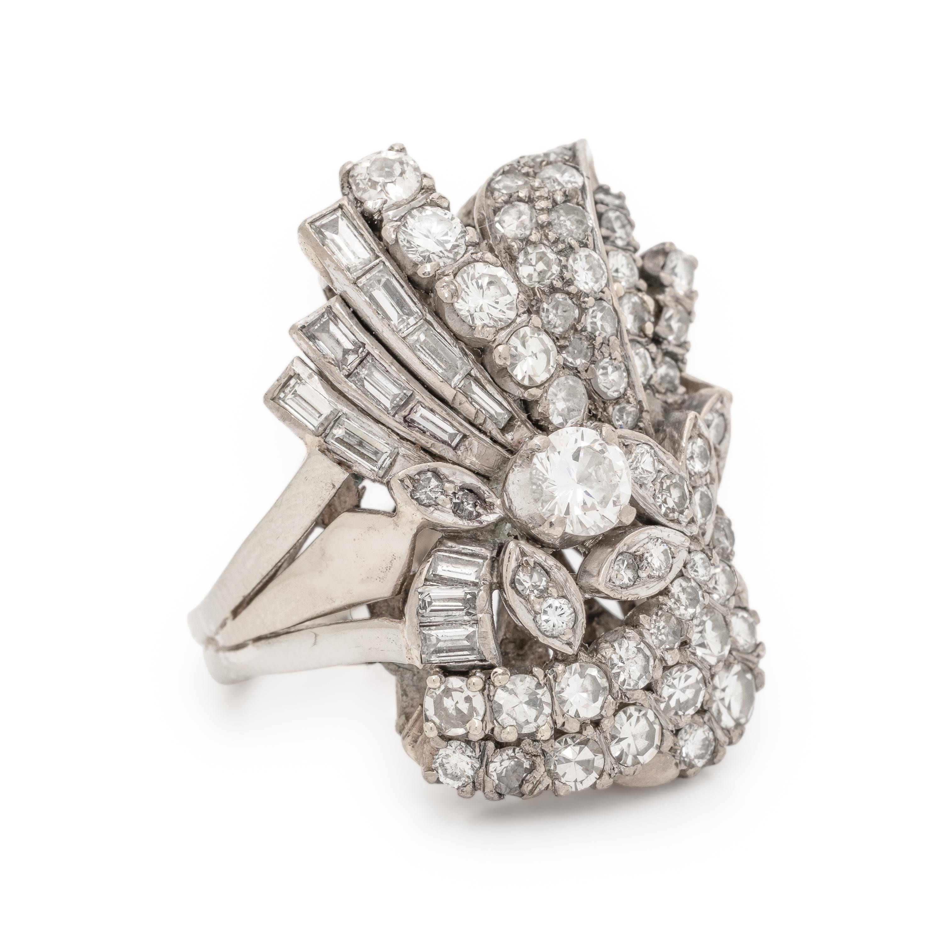 Diamond and White Gold Ring