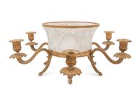 A French Gilt Bronze Mounted Cut Glass Centerpiece