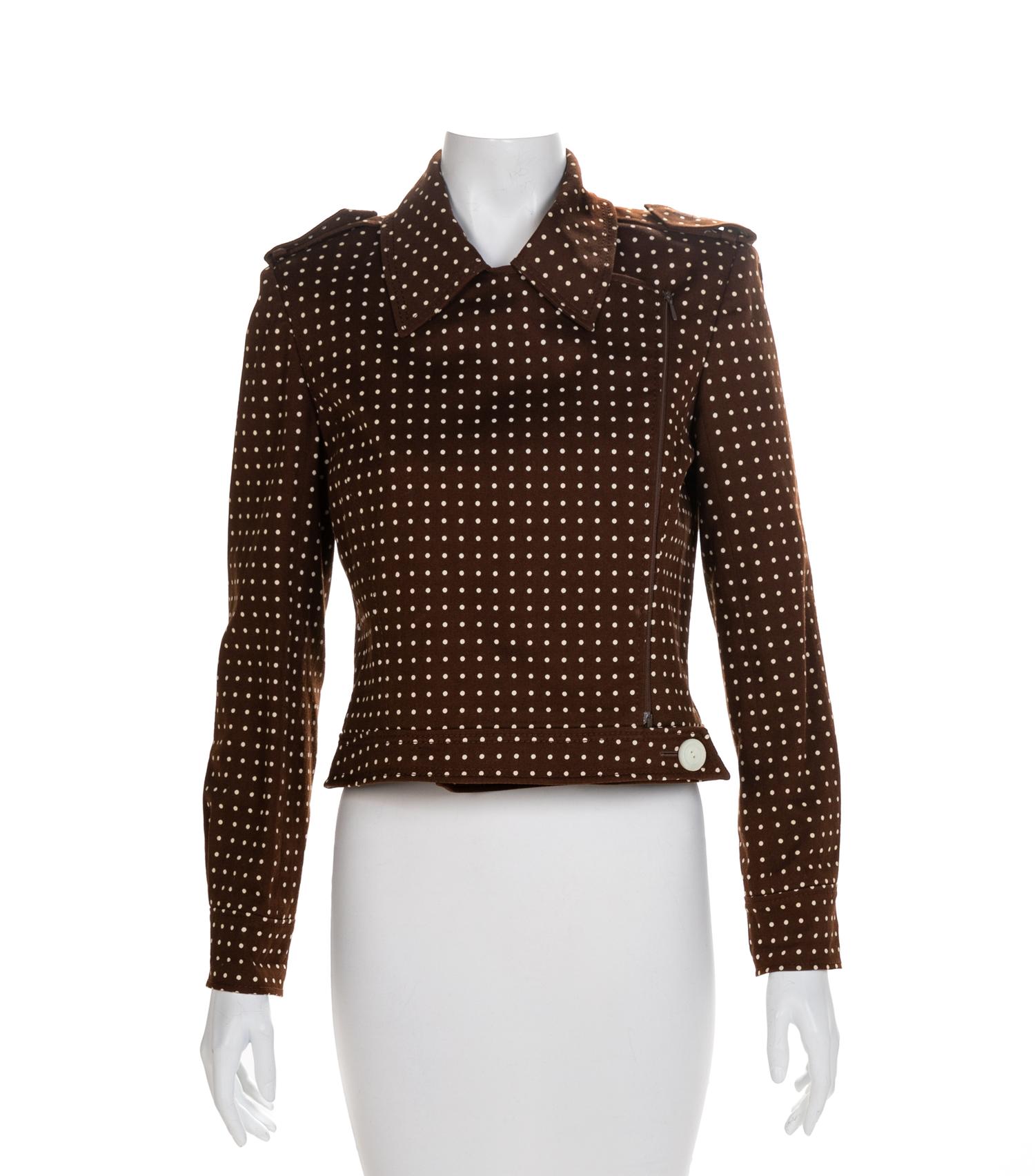 Valentino Brown with White Polka Dot Jacket, 1980-90s