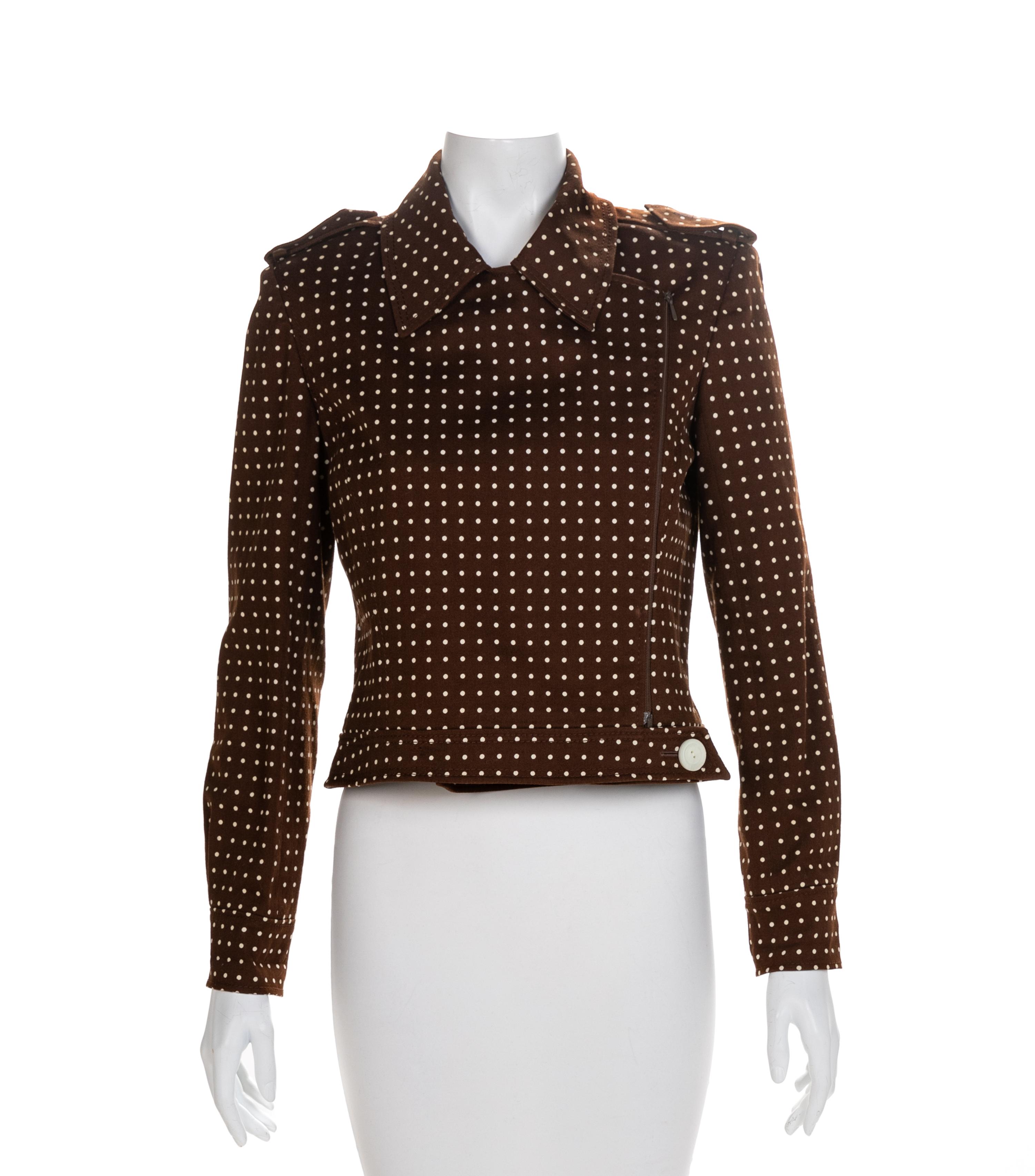 Valentino Brown with White Polka Dot Jacket, 1980-90s