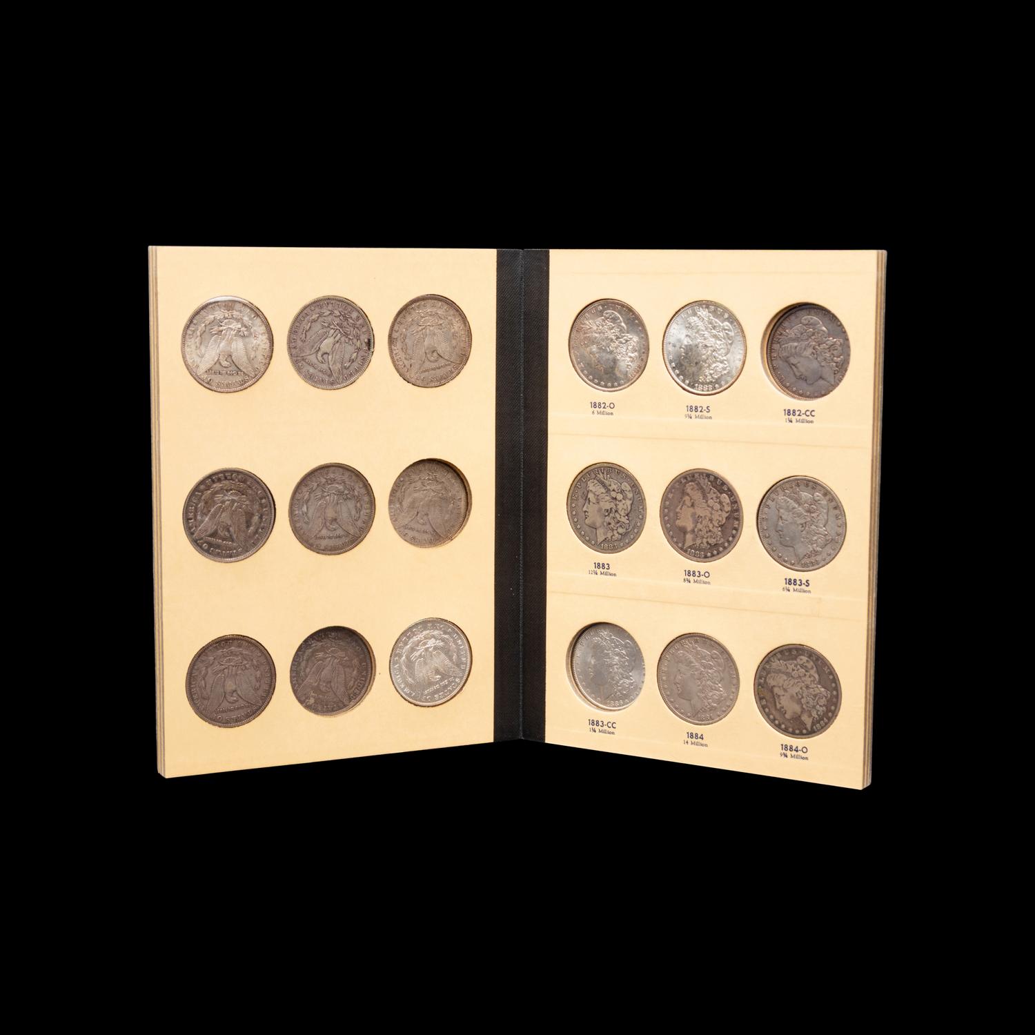A Collection of Seventy Morgan Silver Dollars