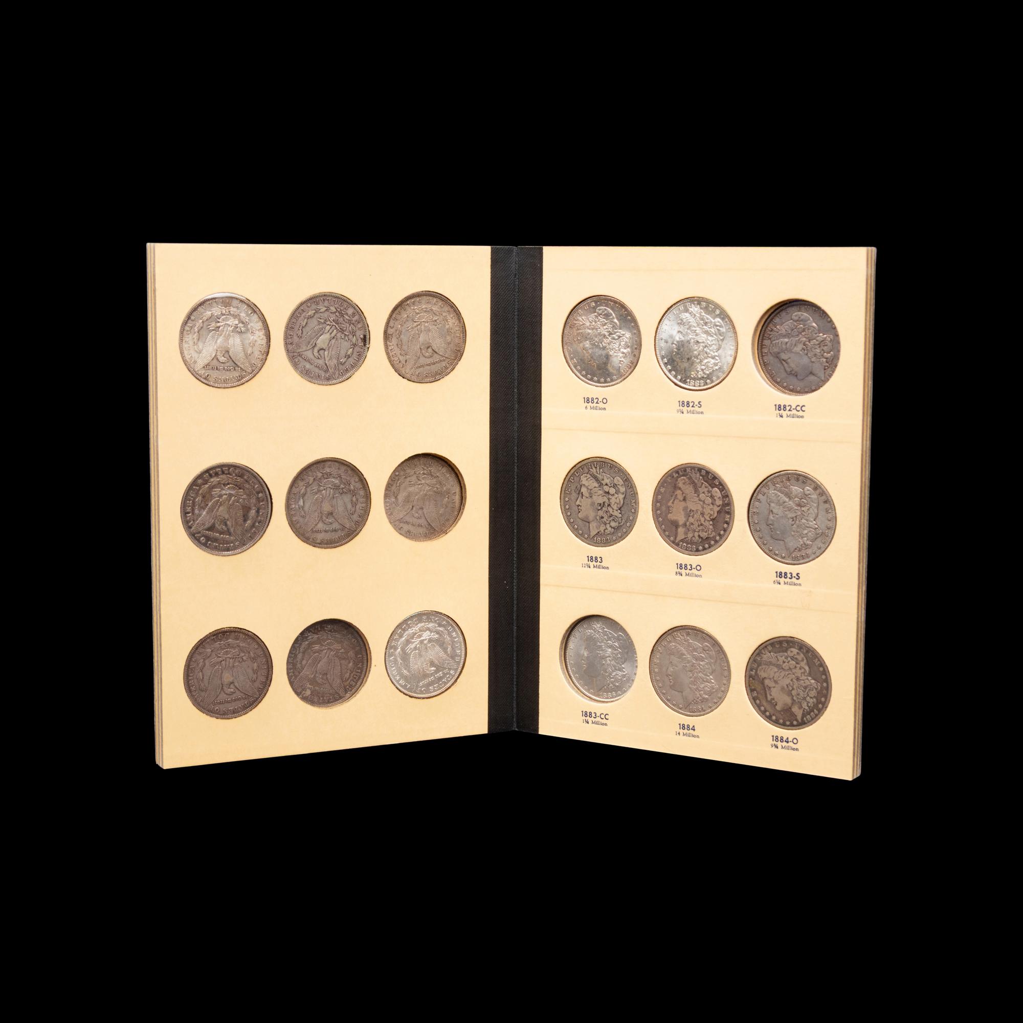 A Collection of Seventy Morgan Silver Dollars