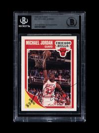 A Michael Jordan Signed Autograph 1989 Fleer Basketball Card No. 21 With Period Signature (Beckett Authentication Services BAS Certified)