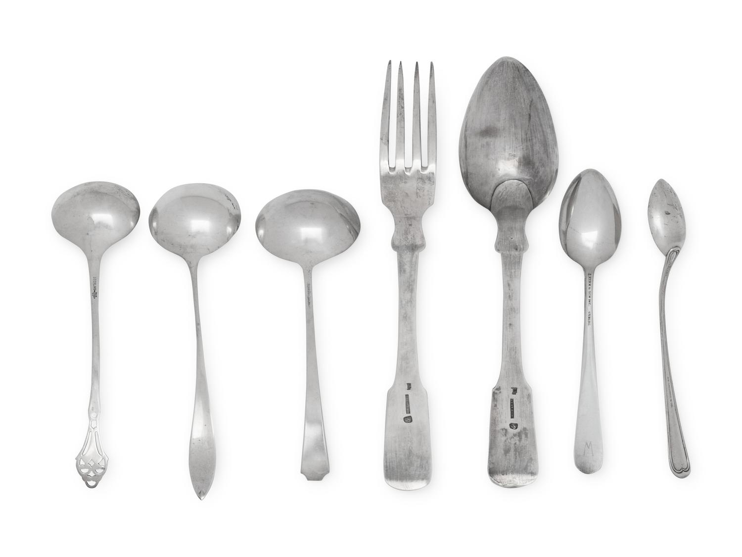 A Collection of Silver Flatware Articles