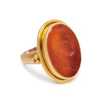 ELIZABETH LOCKE, CARNELIAN INTAGLIO RING