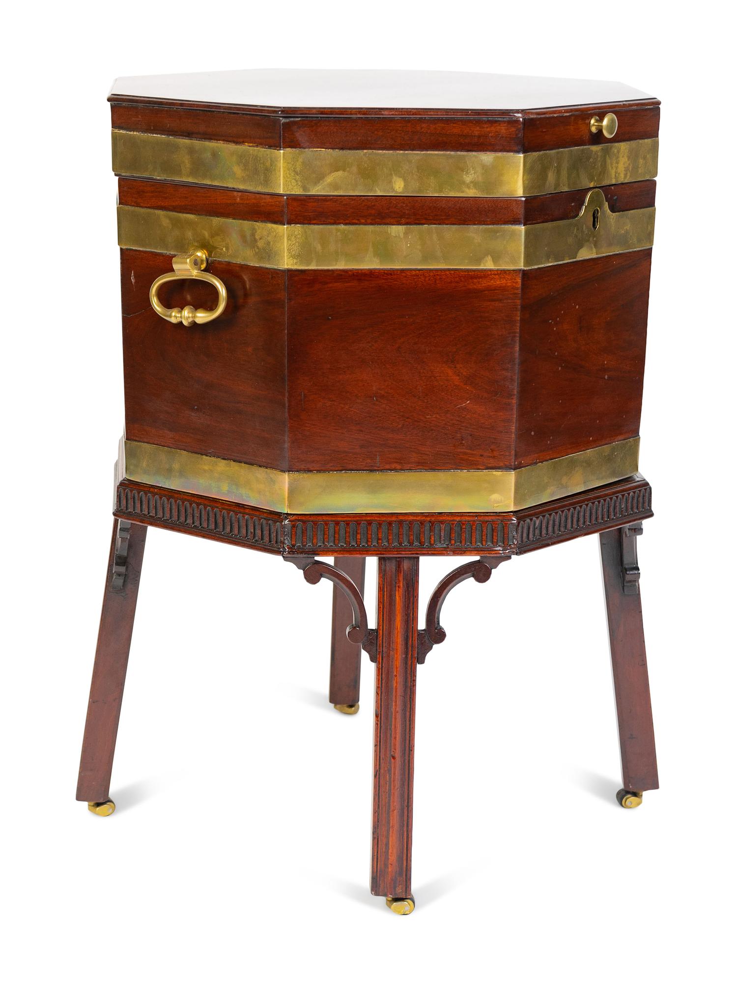 A George III Mahogany Octagonal Cellarette Circa 1780