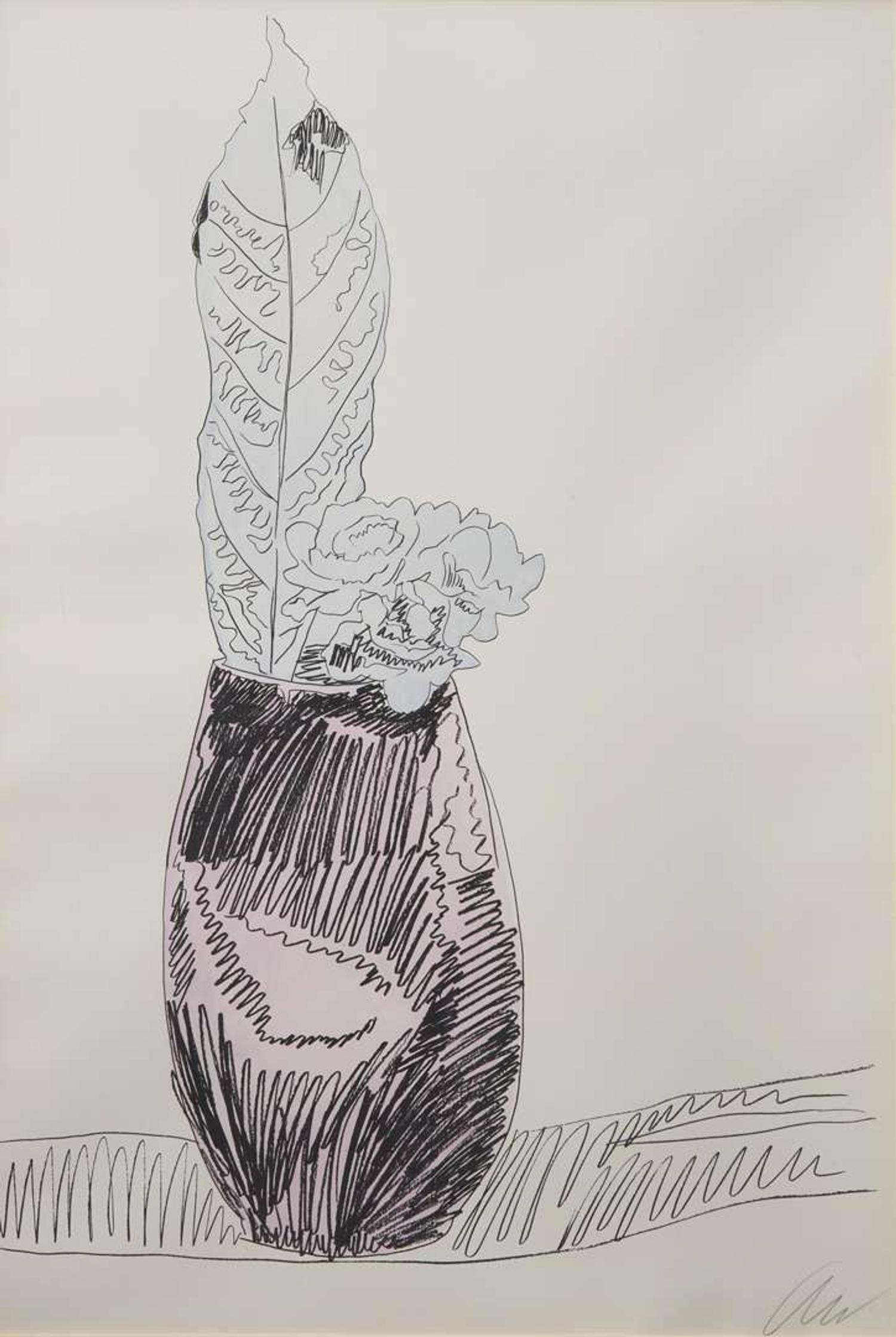 Andy Warhol (American, 1928-1987) - Flowers (Hand-Colored)