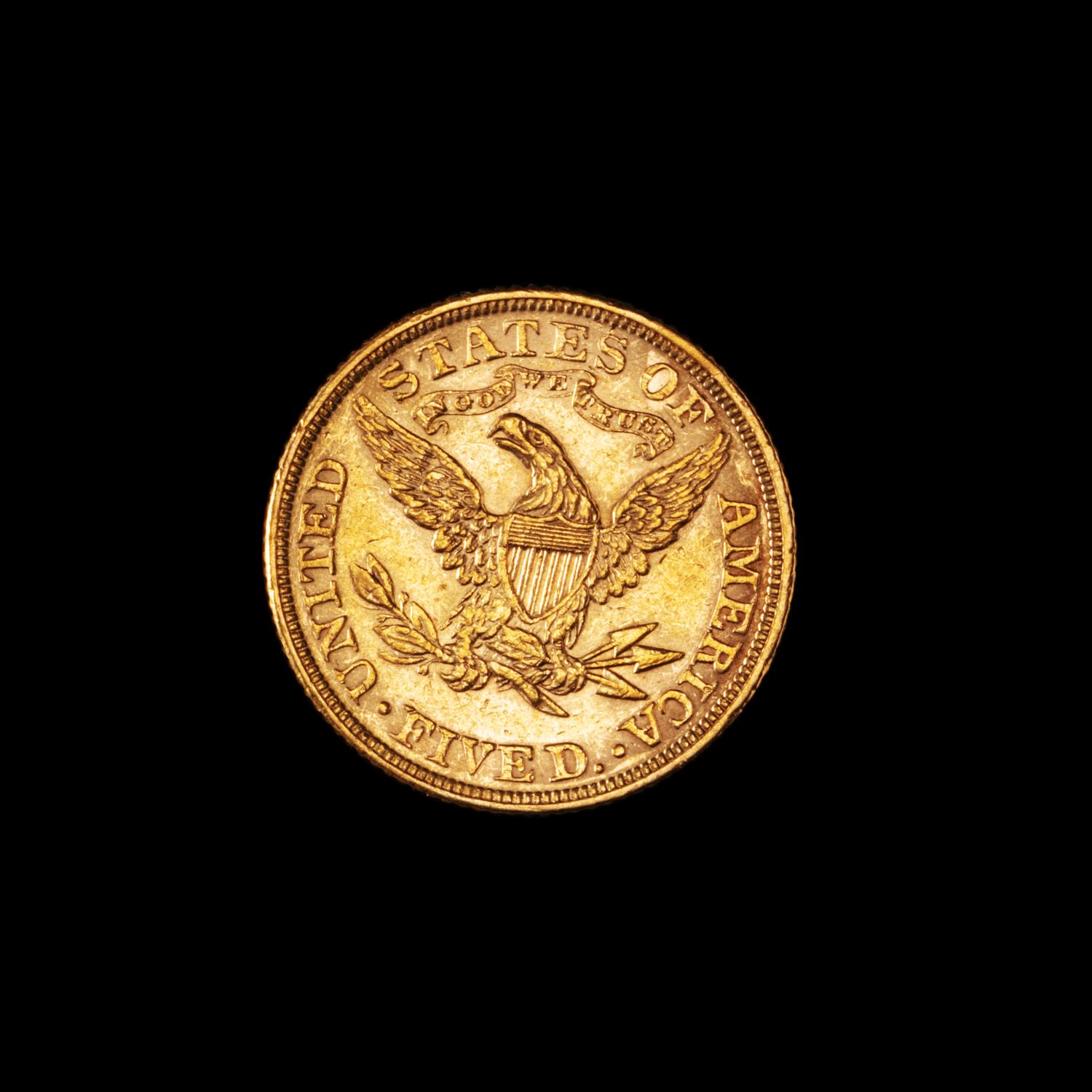 A United States 1893 Liberty Head $5 Gold Coin