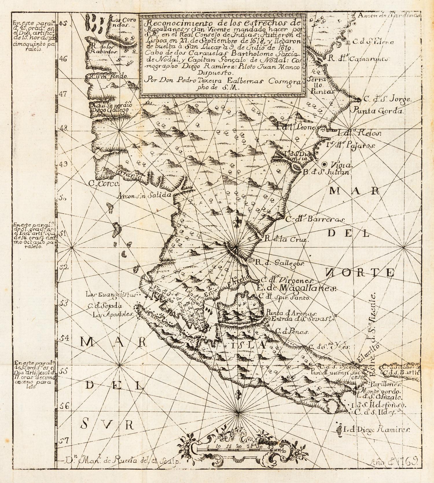 NODAL, Bartolomé Garcia de and Goncalo NODAL. Relacion del viage que por orden de su Magestad... Cadiz, [1753]. Second edition.
