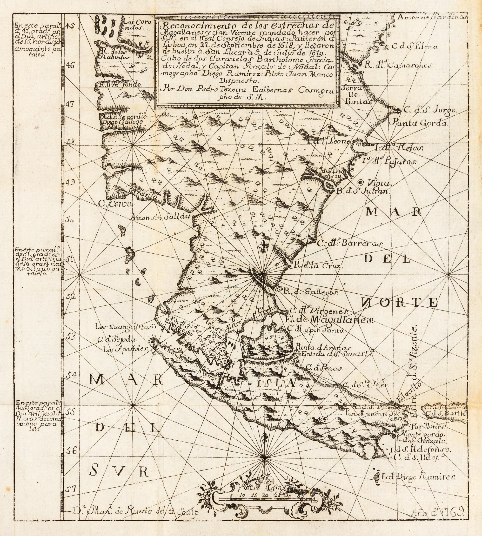 NODAL, Bartolomé Garcia de and Goncalo NODAL. Relacion del viage que por orden de su Magestad... Cadiz, [1753]. Second edition.