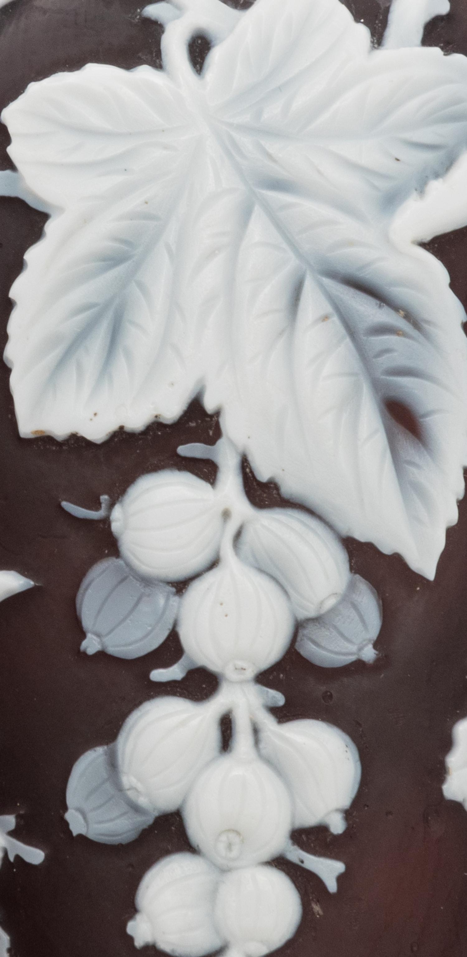 A Thomas Webb and Sons Silver-Mounted Cameo Glass Scent Bottle