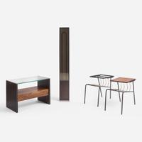 Vladimir Kagan (American, 1927-2016) Group of Side Tables and Hairpin Floor Lamp, Model 7026, Kagan-Dreyfuss, Inc. and Vladimir Kagan Designs, Inc., USA, circa 1950 and 1970