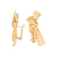 BUCCELLATI, YELLOW GOLD BOW CLIP EARRINGS