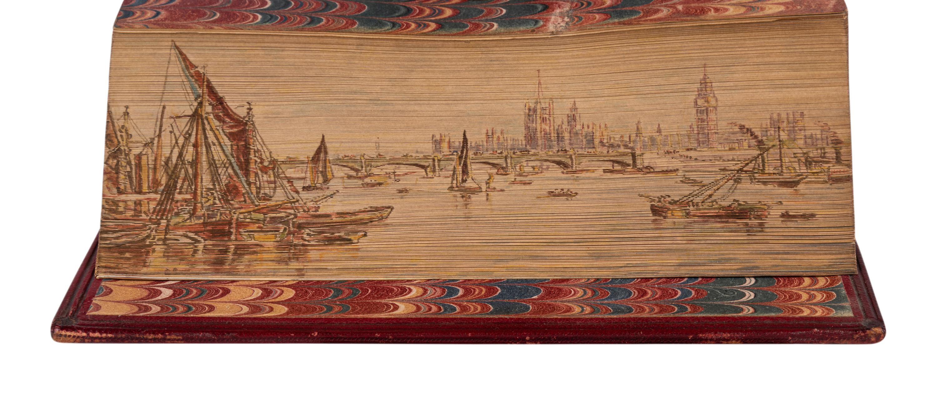 [BINDINGS -- FORE-EDGE PAINTINGS]. SOUTHEY, Robert (1774-1843). Poetical Works . London: Longman, Brown, Green, and Longmans, 1848-1853.
