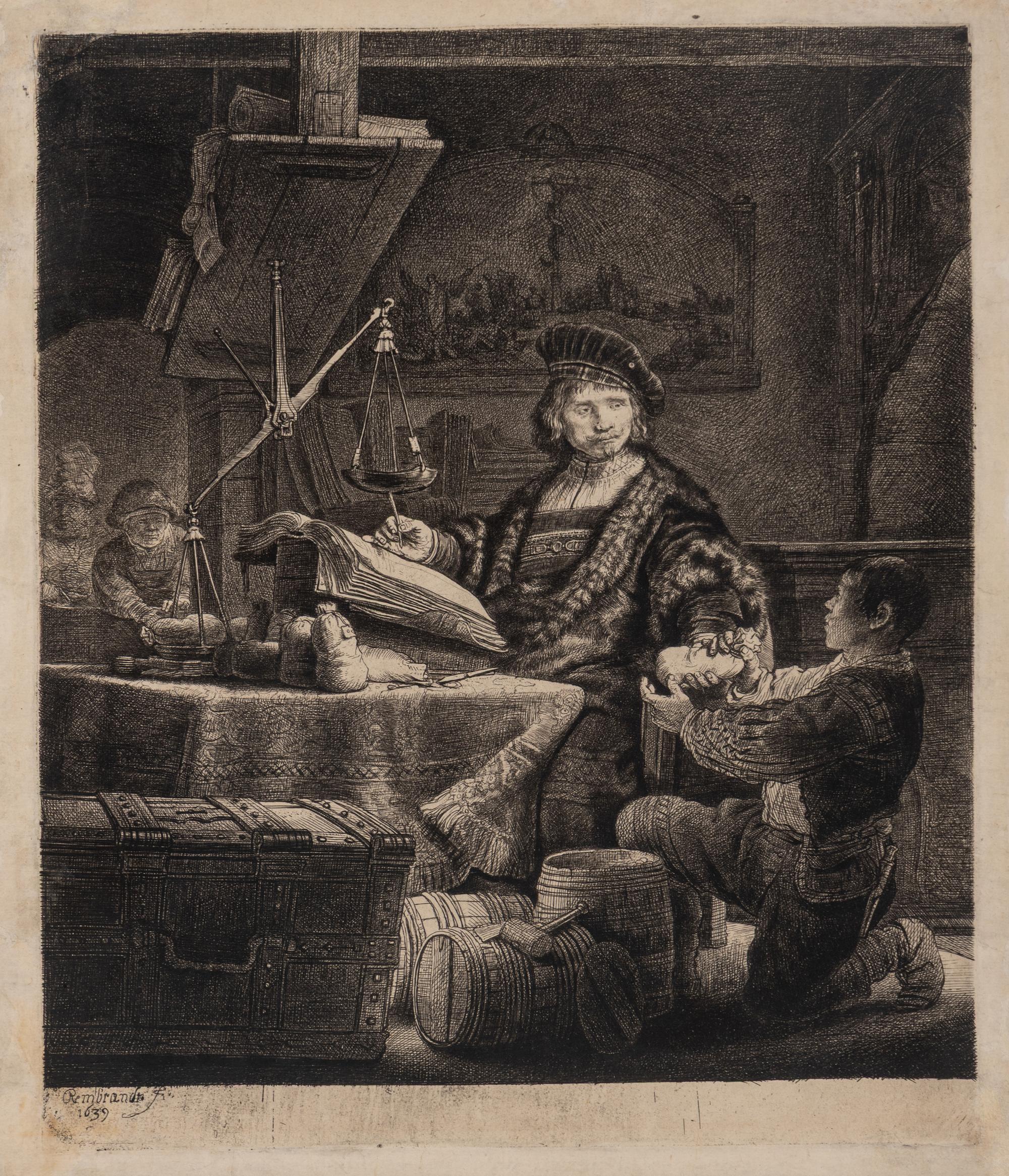 Rembrandt van Rijn (Dutch, 1606–1669) — Jan Uytenbogaert, 'The Goldweigher' , 1639