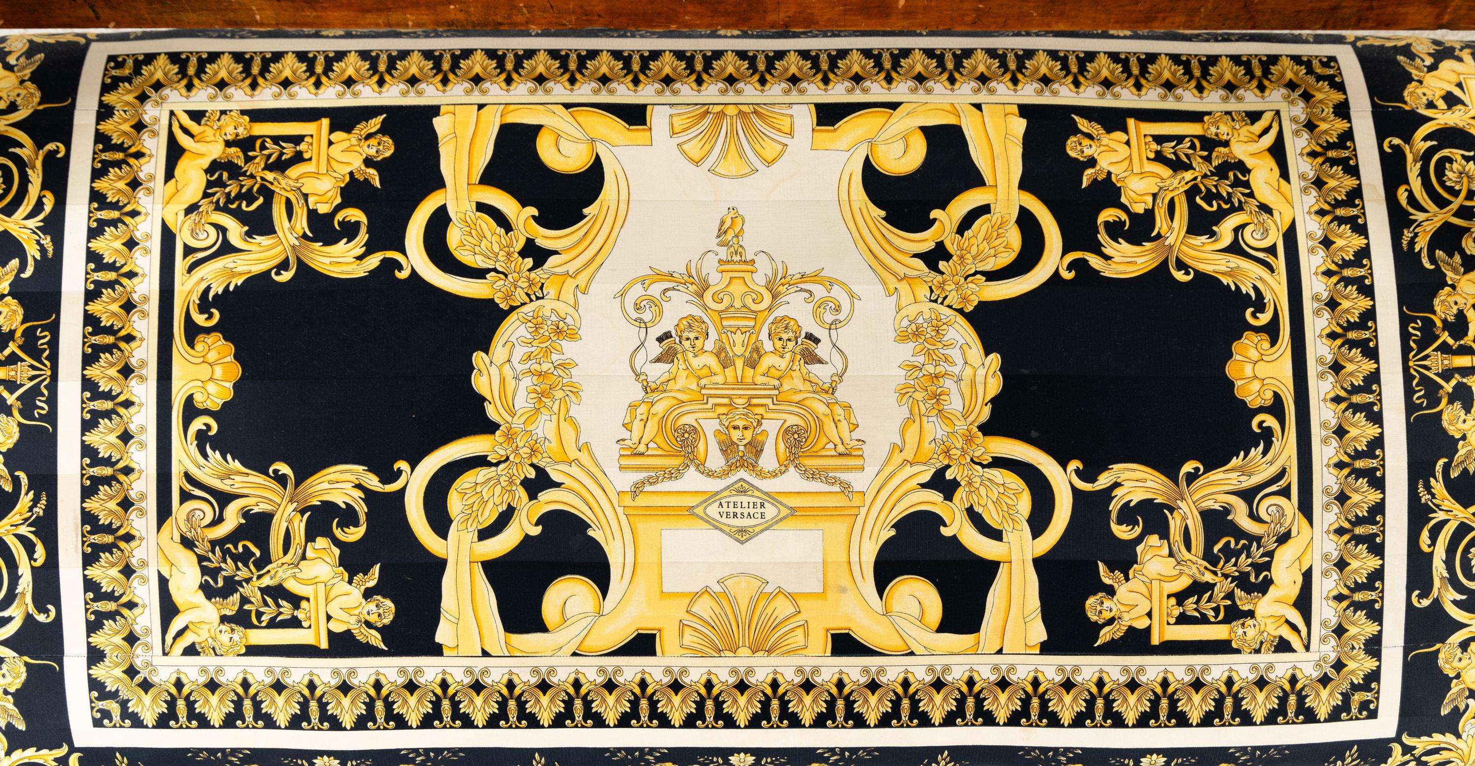 A North European Painted and Parcel Gilt Settee
