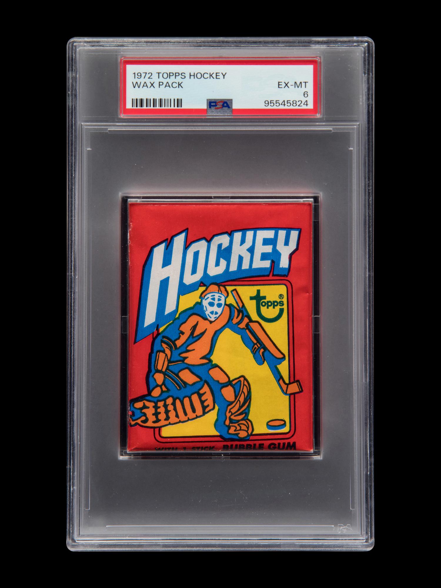 A Sealed Unopened Wax Pack of 1972-73 Topps Hockey Cards (PSA 6 EX-MT)