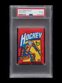 A Sealed Unopened Wax Pack of 1972-73 Topps Hockey Cards (PSA 6 EX-MT)