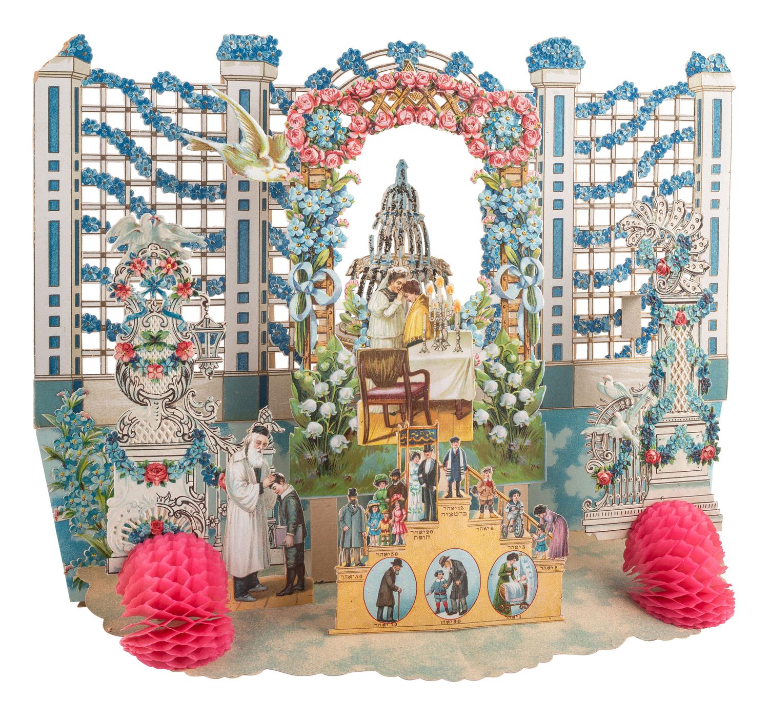 [JUDAICA]. A group of 2 Rosh Hashanah greeting cards. Printed in Germany.