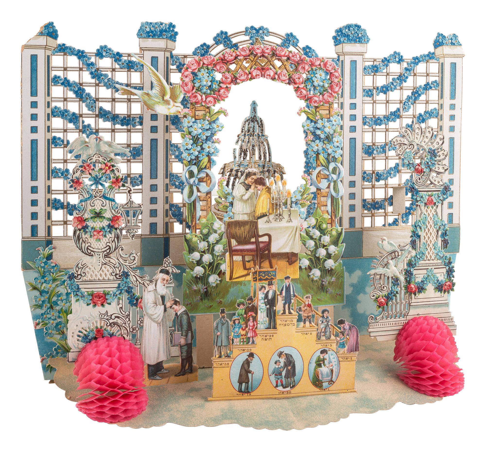 [JUDAICA]. A group of 2 Rosh Hashanah greeting cards. Printed in Germany.