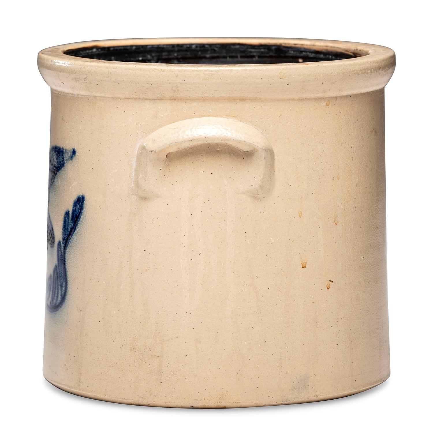 A White's Pottery Two-Gallon Stoneware Eagle Crock