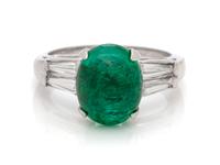 EMERALD AND DIAMOND RING