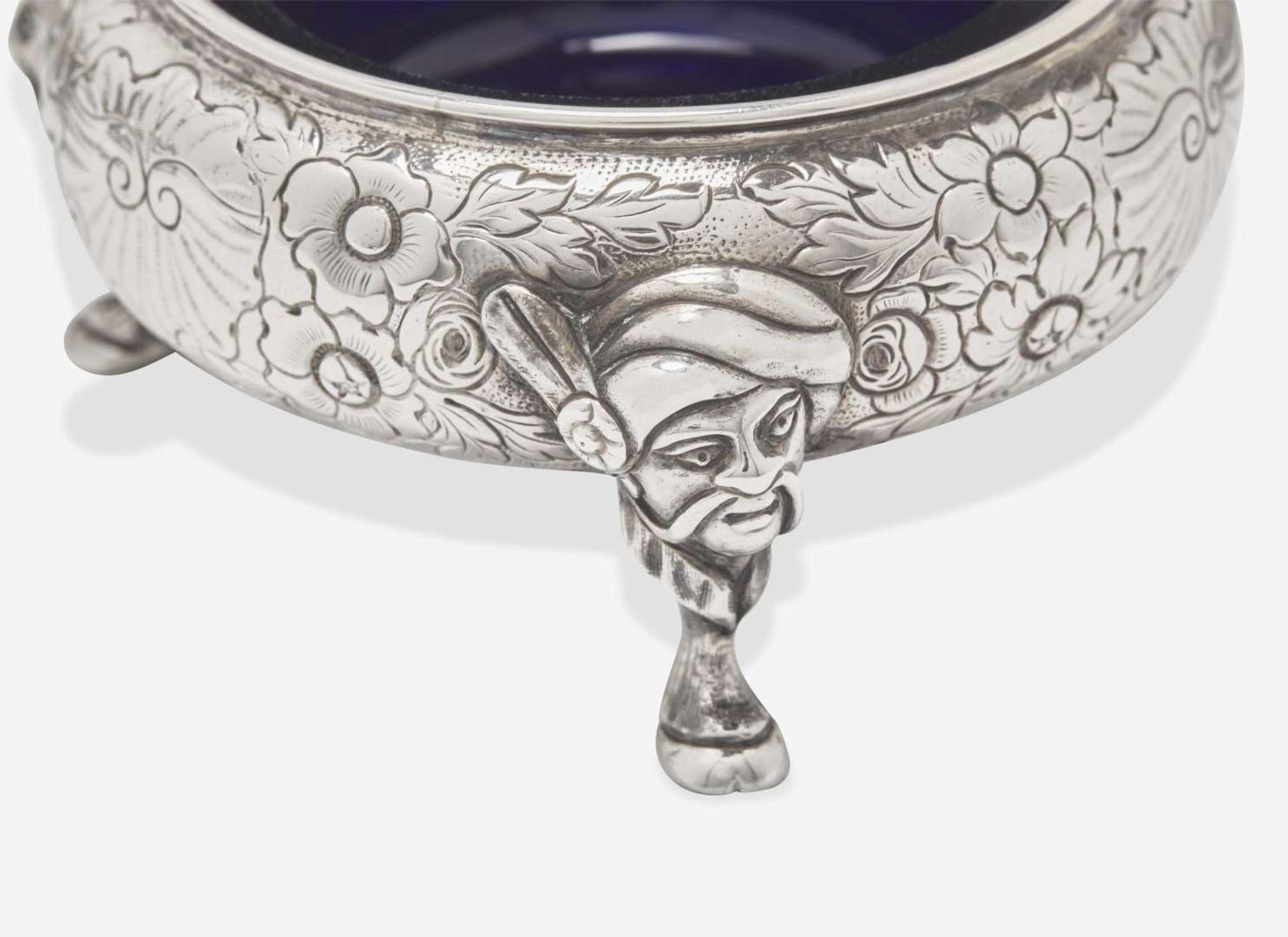A set of four Victorian sterling silver salt cellars, John Evans II, London, 1845