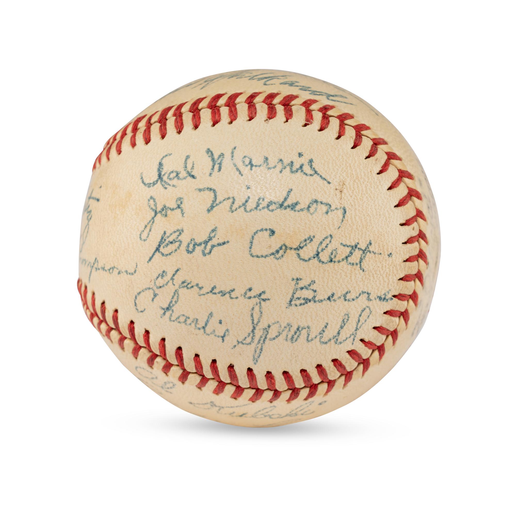 A 1946 Houston Buffaloes Team Signed Autograph Baseball