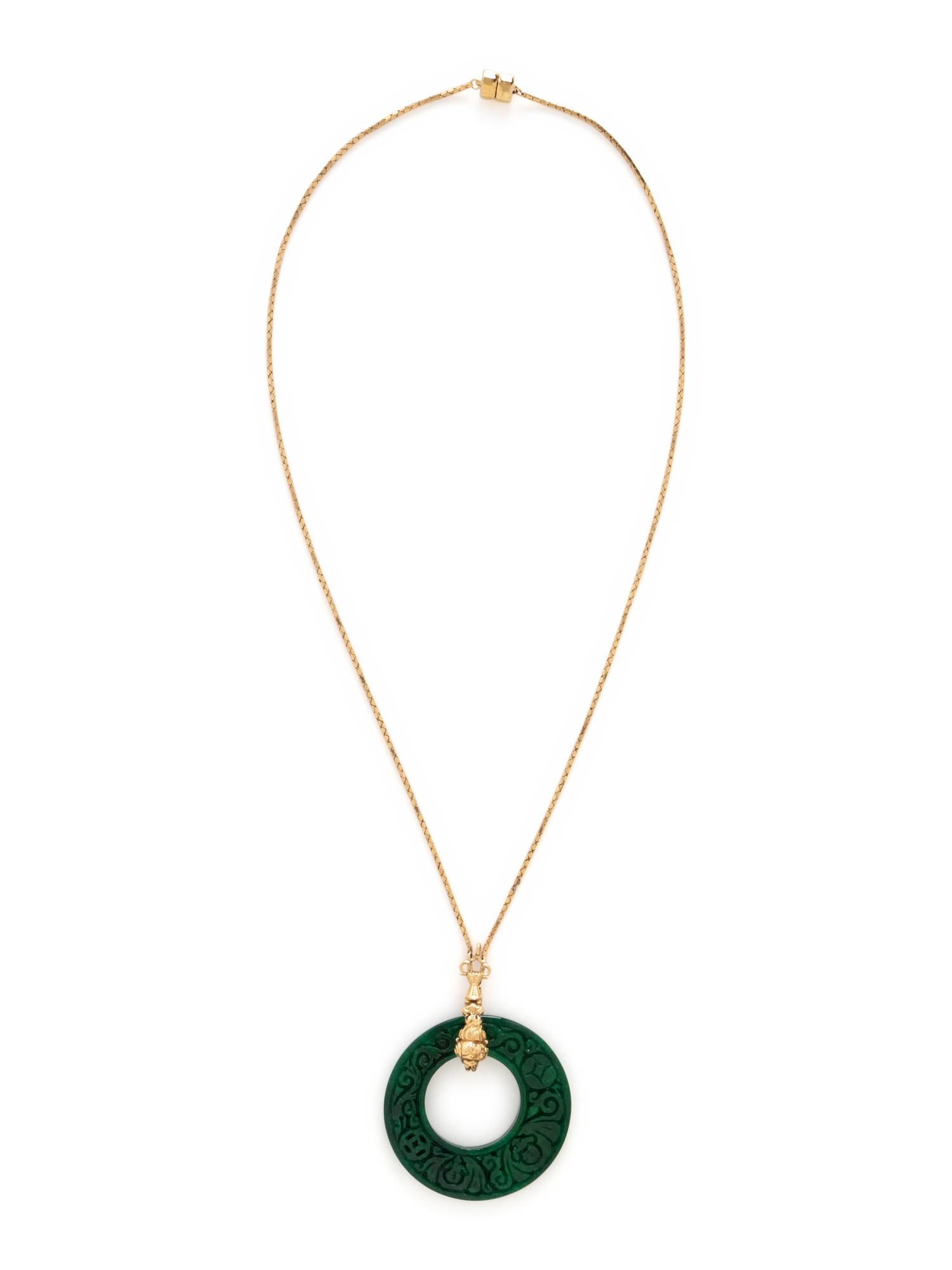 JADE PENDANT ON CHAIN