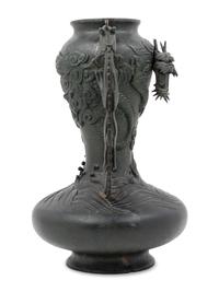 A Japanese Bronze Urn
