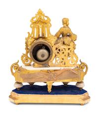 A French Gilt Bronze Figural Mantel Clock by Philippe Mourey (1840-1910)