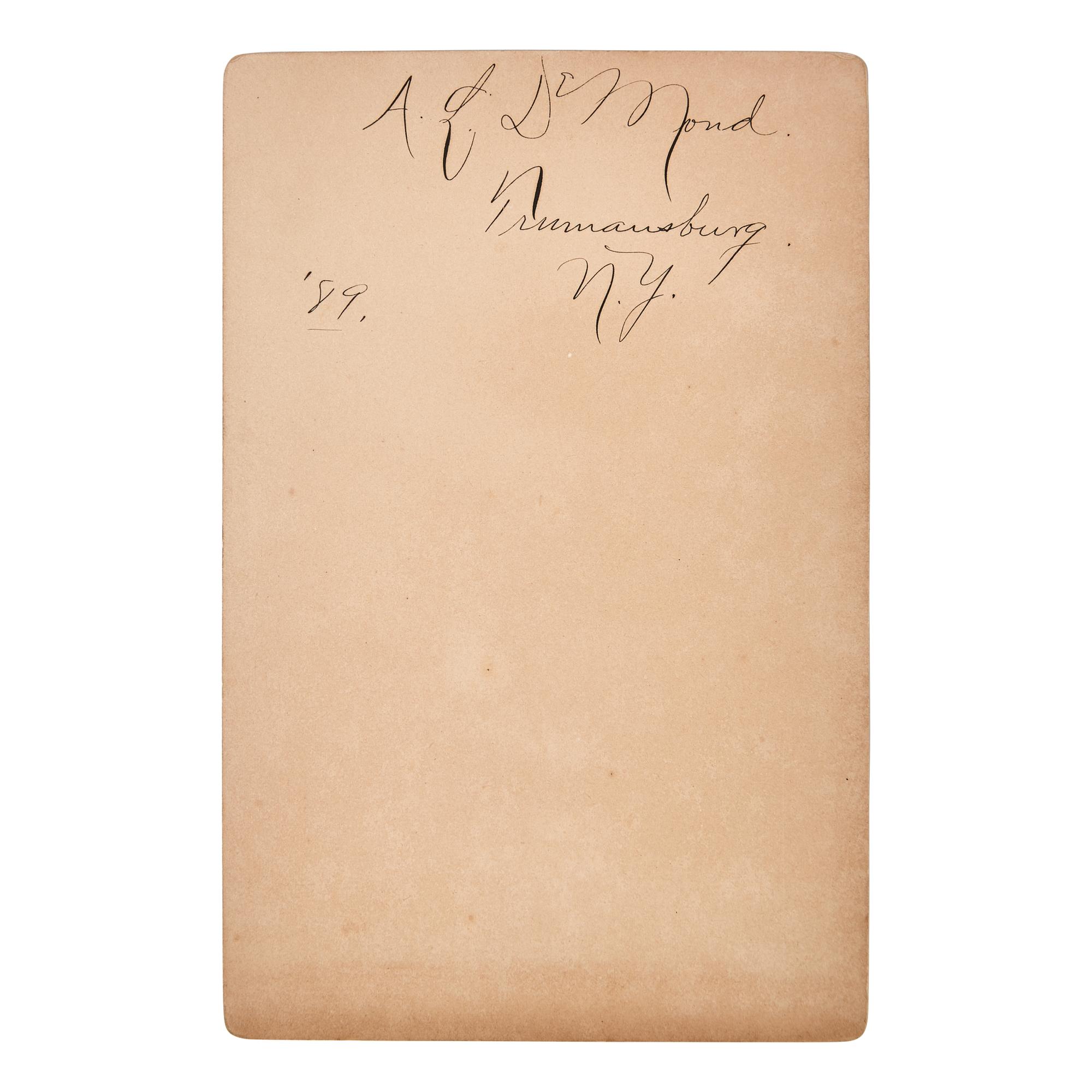 [African-Americana] DeMond, Rev. Abraham Lincoln. Inscribed Cabinet Card