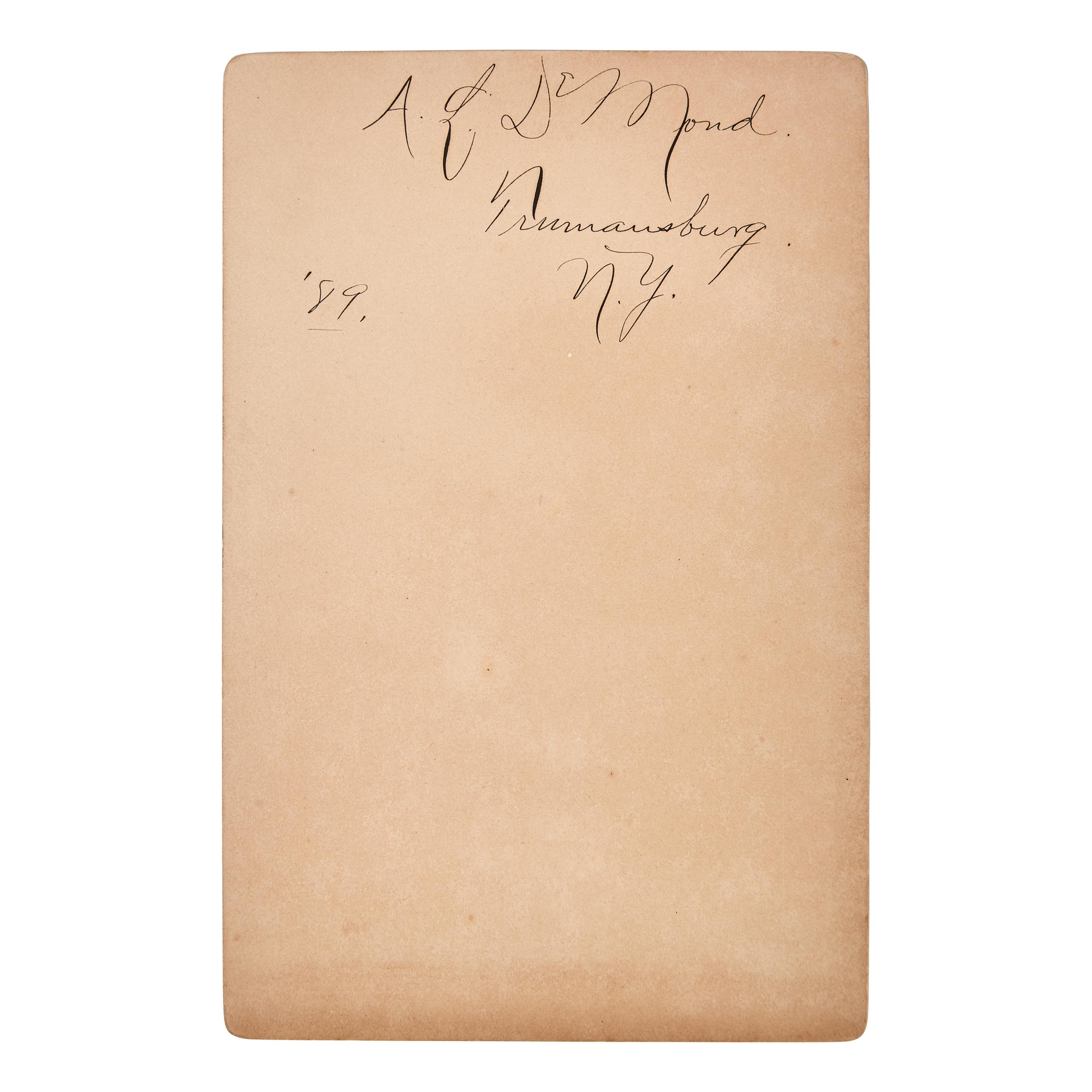 [African-Americana] DeMond, Rev. Abraham Lincoln. Inscribed Cabinet Card