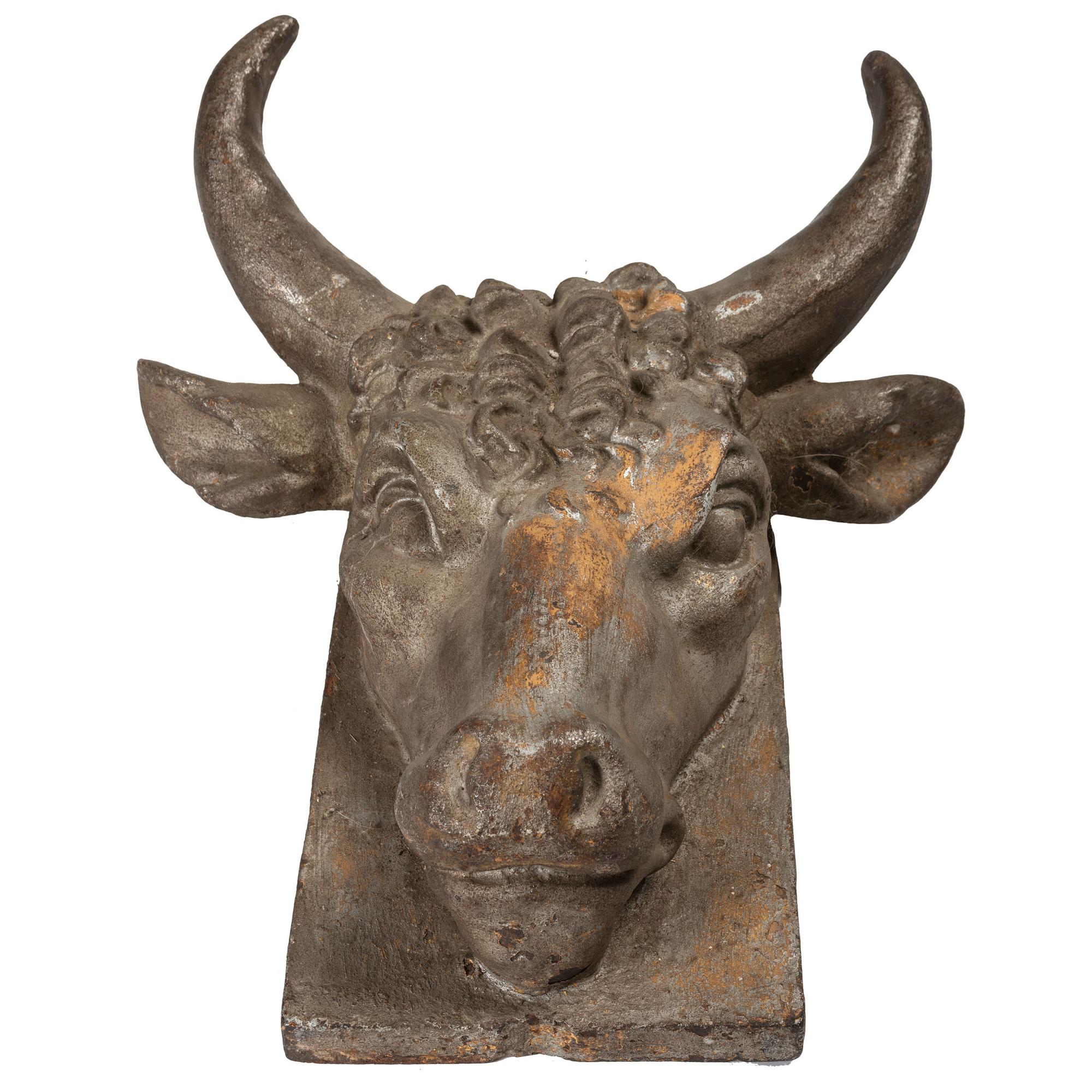 A Cast Iron Steer's Head Sign