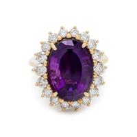 AMETHYST AND DIAMOND RING