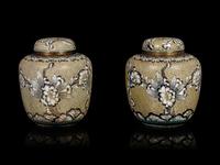 A Pair of Chinese Cloisonne Enamel Ginger Jars and Covers
