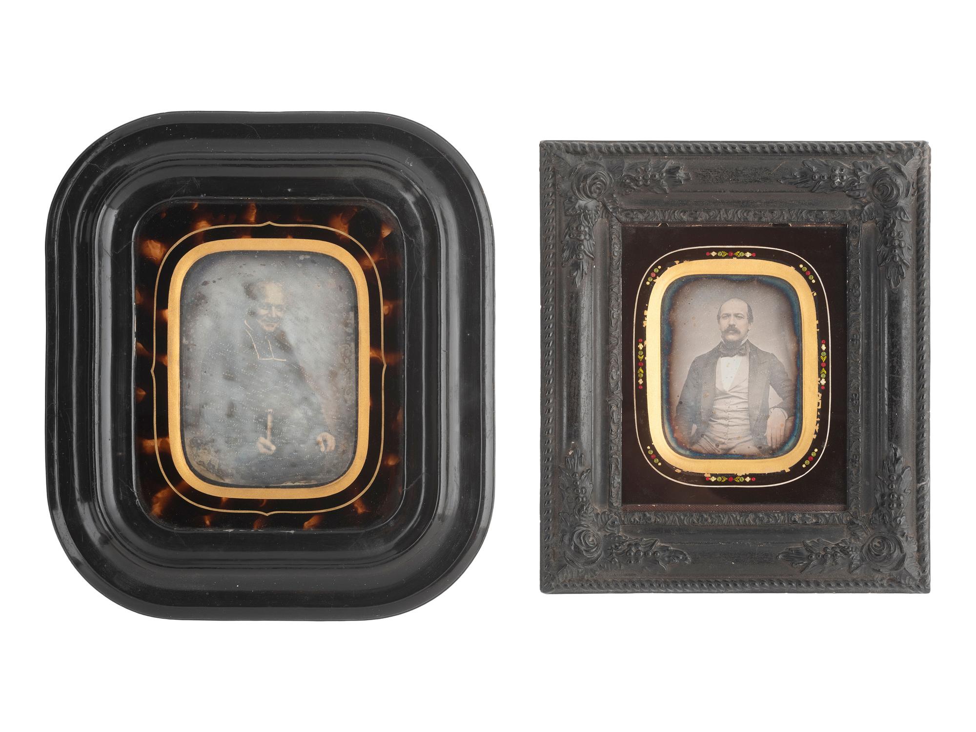 [EARLY PHOTOGRAPHY]. 10 daguerreotype portraits of men and women housed in assorted frames.