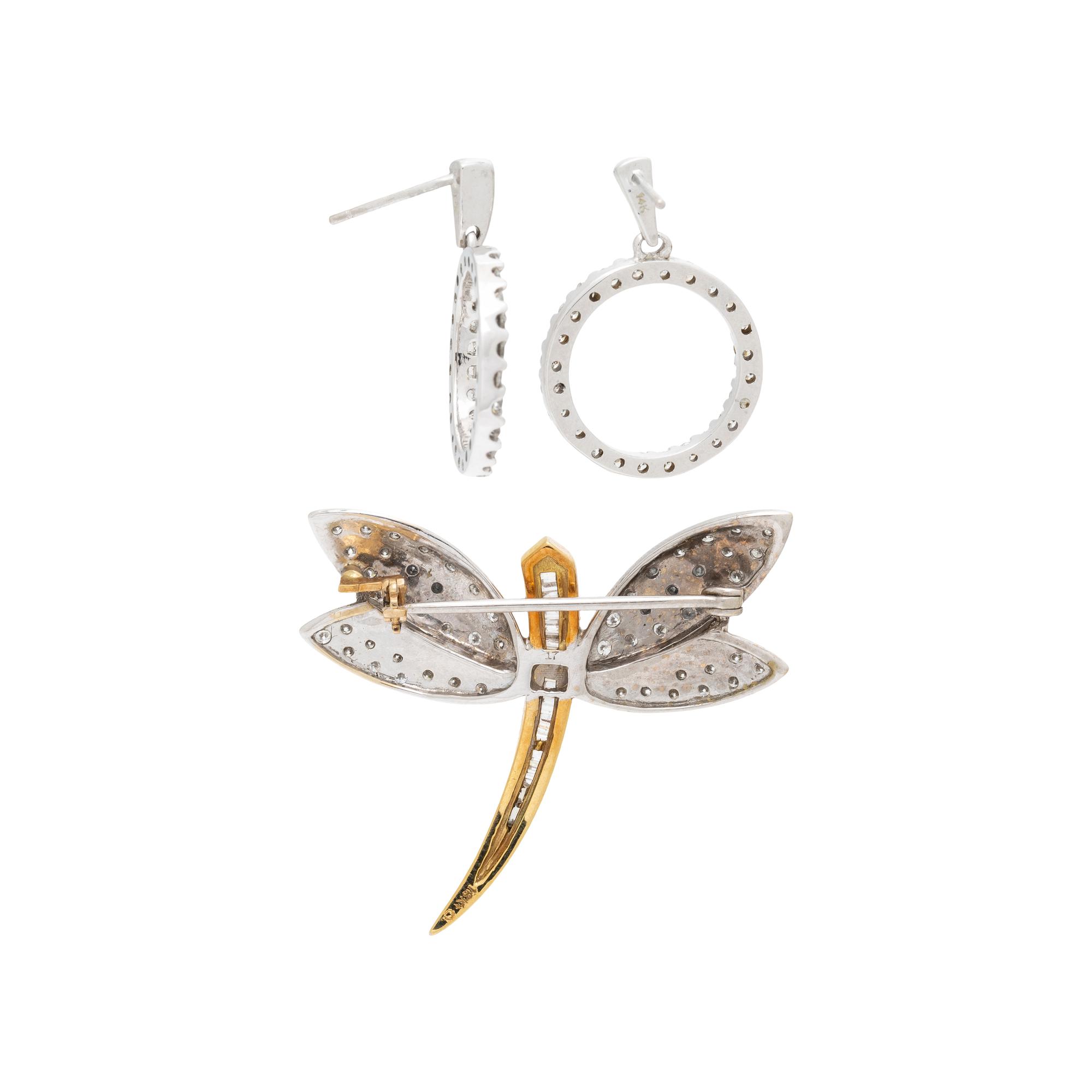COLLECTION OF BICOLOR GOLD AND DIAMOND JEWELRY