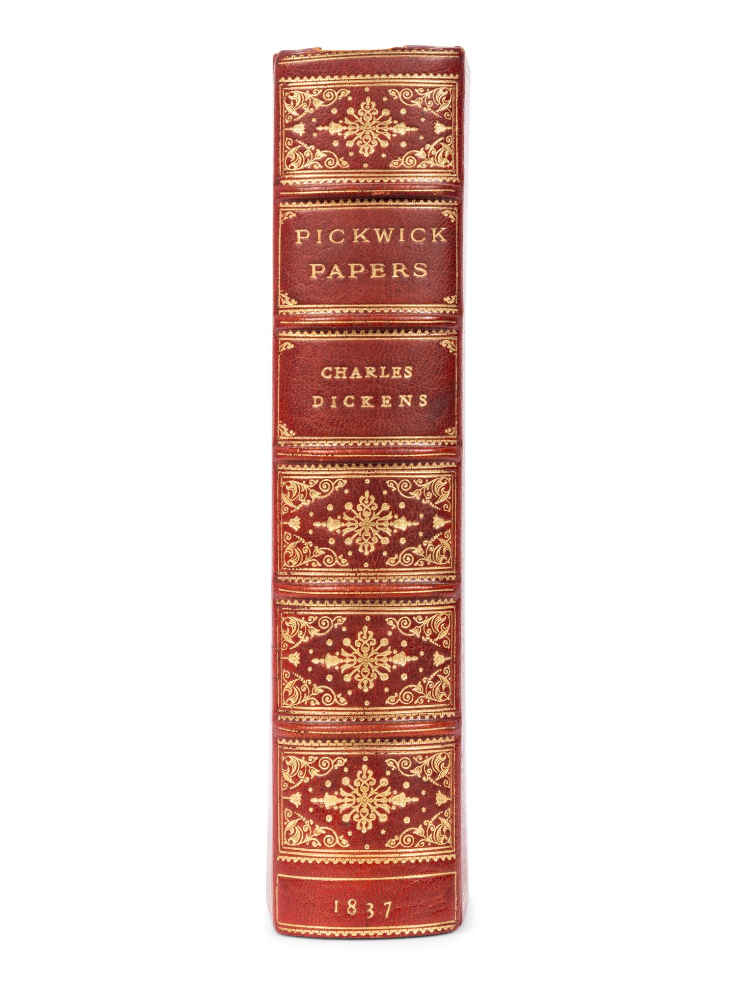 DICKENS, Charles (1812-1870). The Posthumous Papers of the Pickwick Club . London: Chapman and Hall, 1837.
