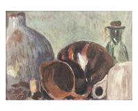 The Cork ; together with four Still Lifes with Crockery (Five Works)