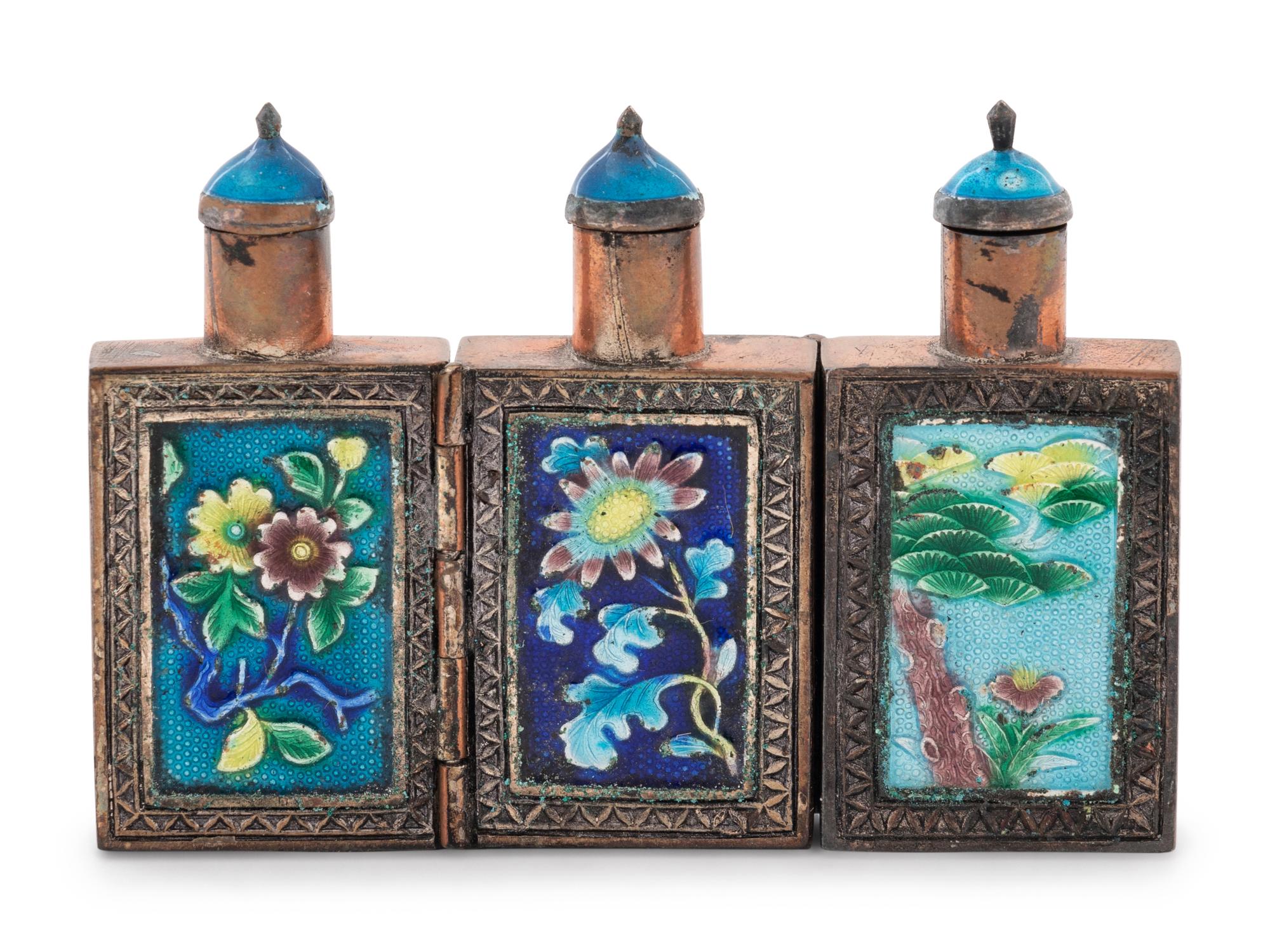 Seven Chinese Cloisonné Enameled Snuff Bottles