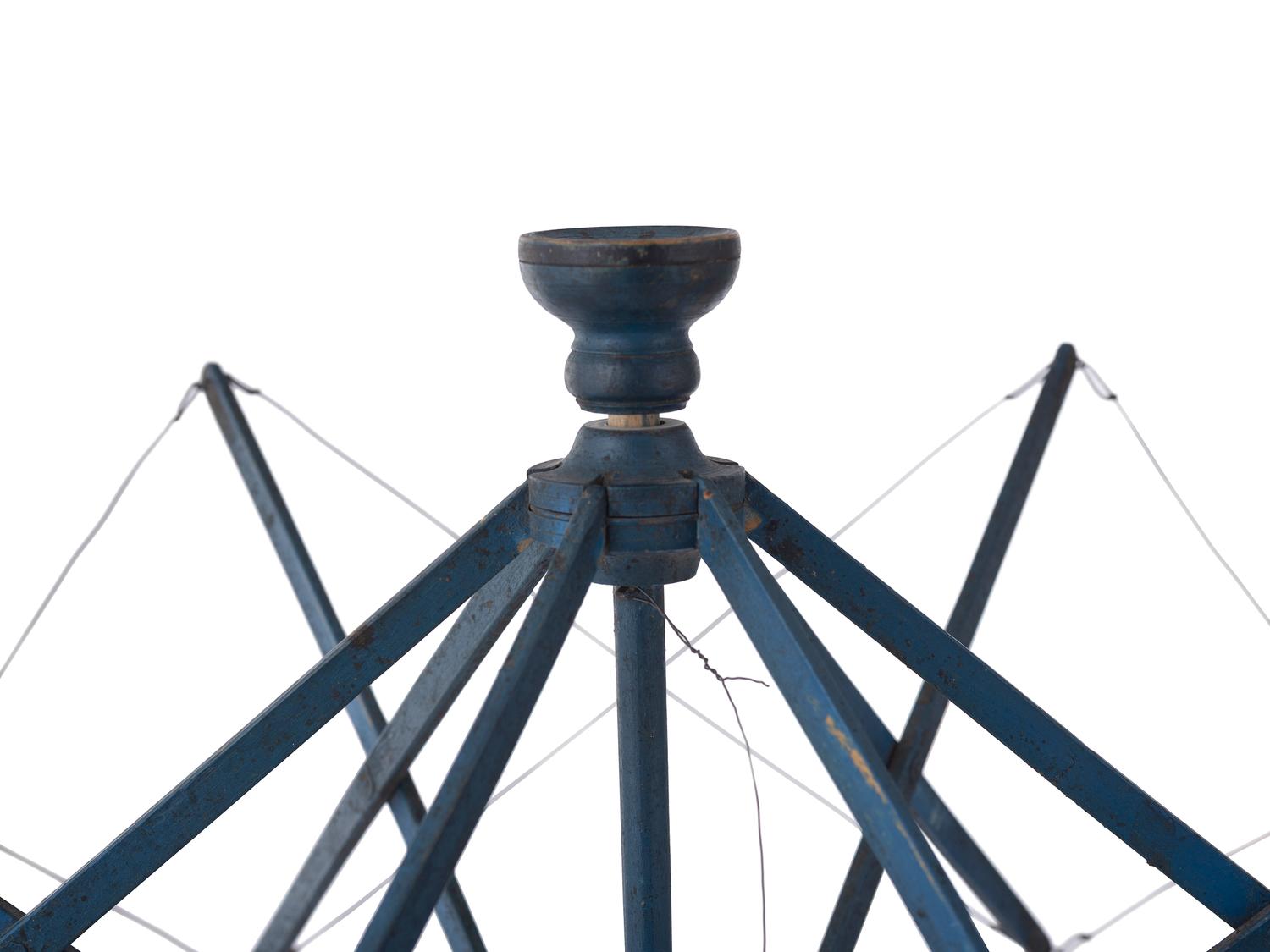 A Blue Painted Collapsible Yarn Winder