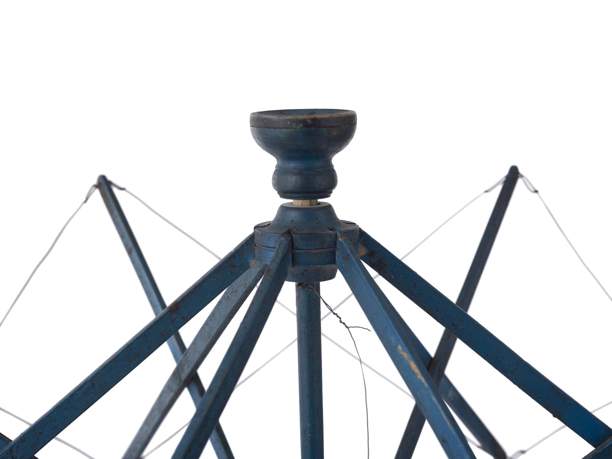 A Blue Painted Collapsible Yarn Winder