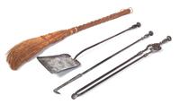 A Victorian Coal Hod and Tools Height of first 23 3/4 inches.