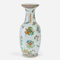 A Chinese Export Porcelain Famille Rose Vase mid 19th century