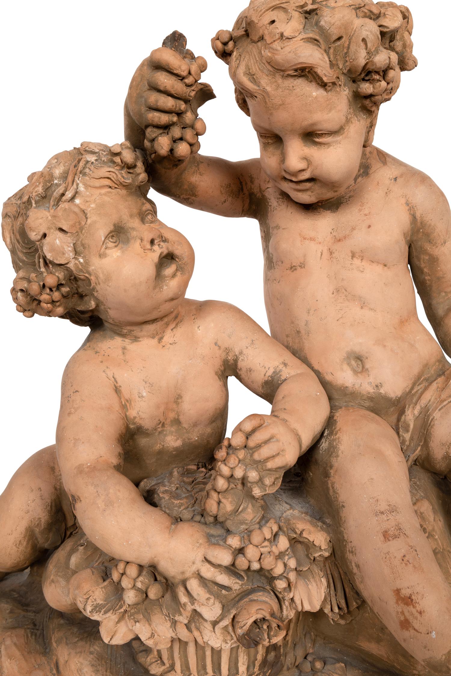 Putti with Grapes and Grapevines