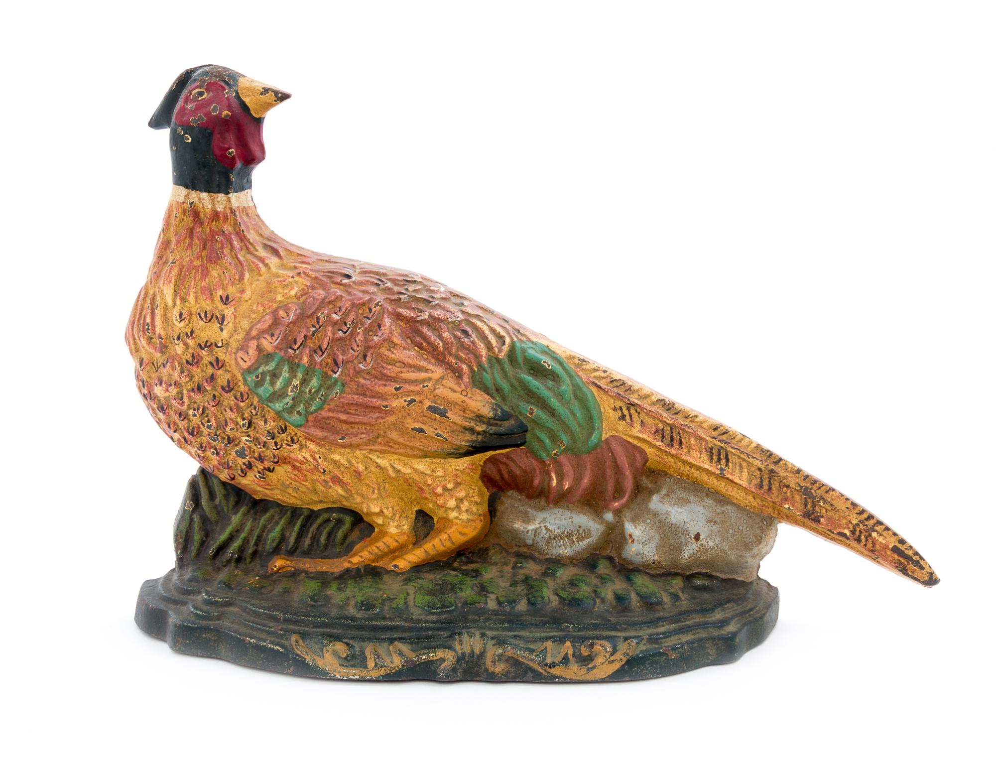 A Cast Iron Doorstop Height 9 1/4 x width 14 1/4 inches.
