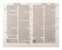 [BIBLE LEAVES - ENGLISH - 16TH CENTURY]. A group of 9 Bible leaves in English, comprising: